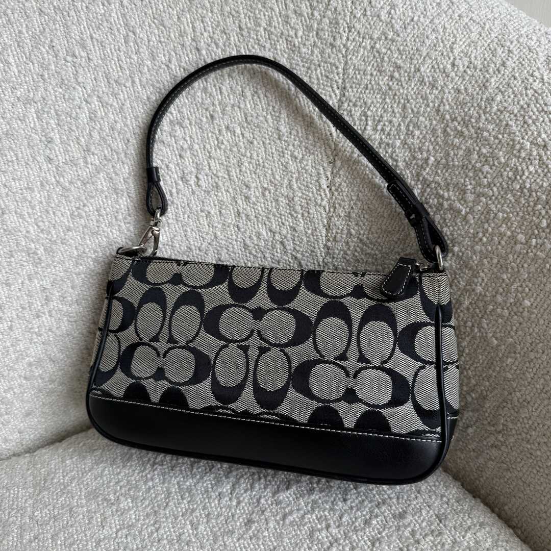 Coach Signature Demi Black Shoulder Bag