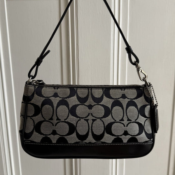 Coach Signature Demi Black Shoulder Bag