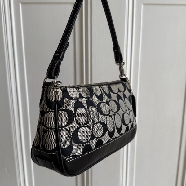 Coach Signature Demi Black Shoulder Bag