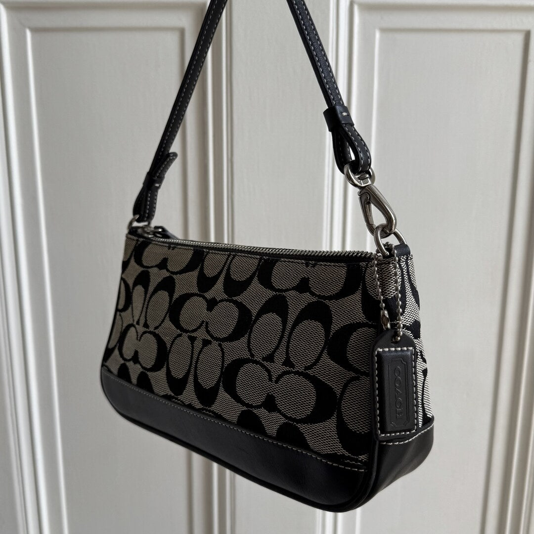 Coach Signature Demi Black Shoulder Bag