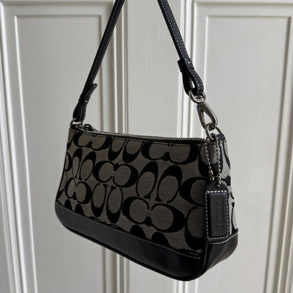 Coach Signature Demi Black Shoulder Bag