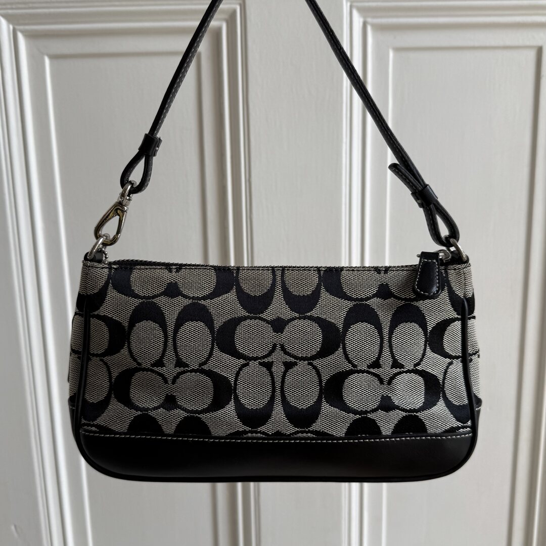 Coach Signature Demi Black Shoulder Bag