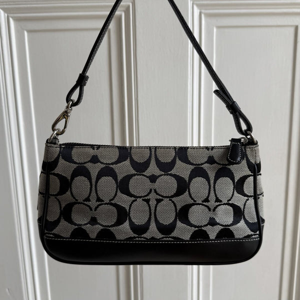 Coach Signature Demi Black Shoulder Bag