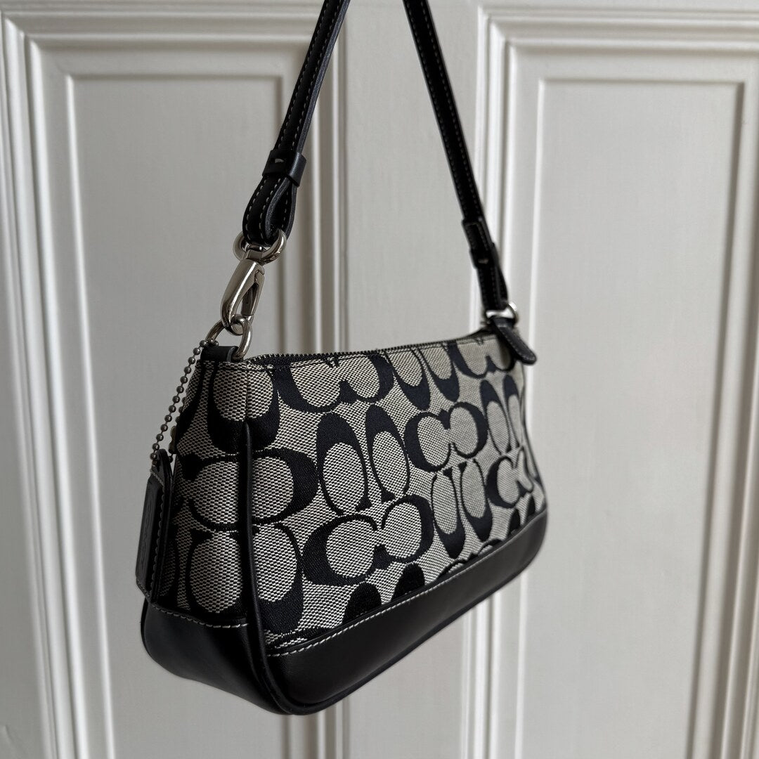 Coach Signature Demi Black Shoulder Bag