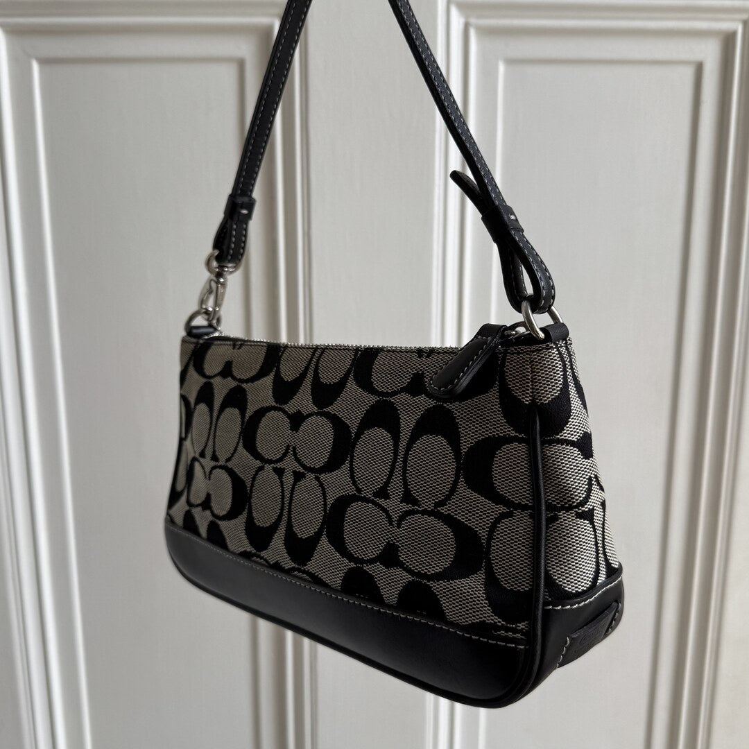 Coach Signature Demi Black Shoulder Bag
