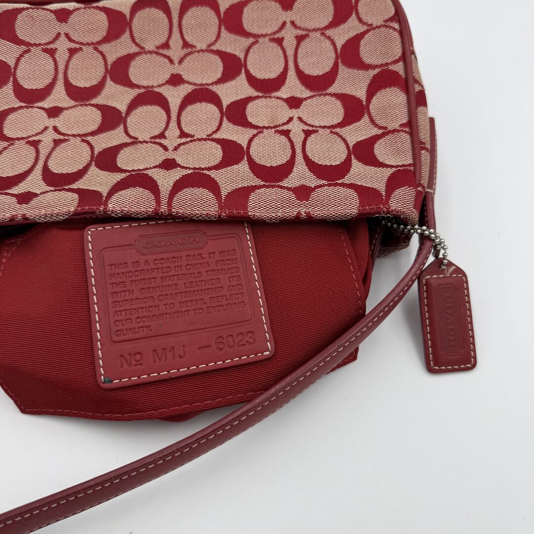 Coach Signature Red Shoulder Bag