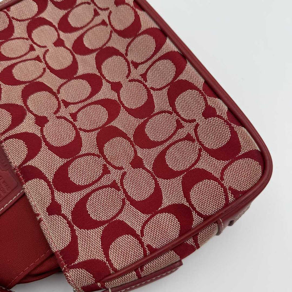 Coach Signature Red Shoulder Bag