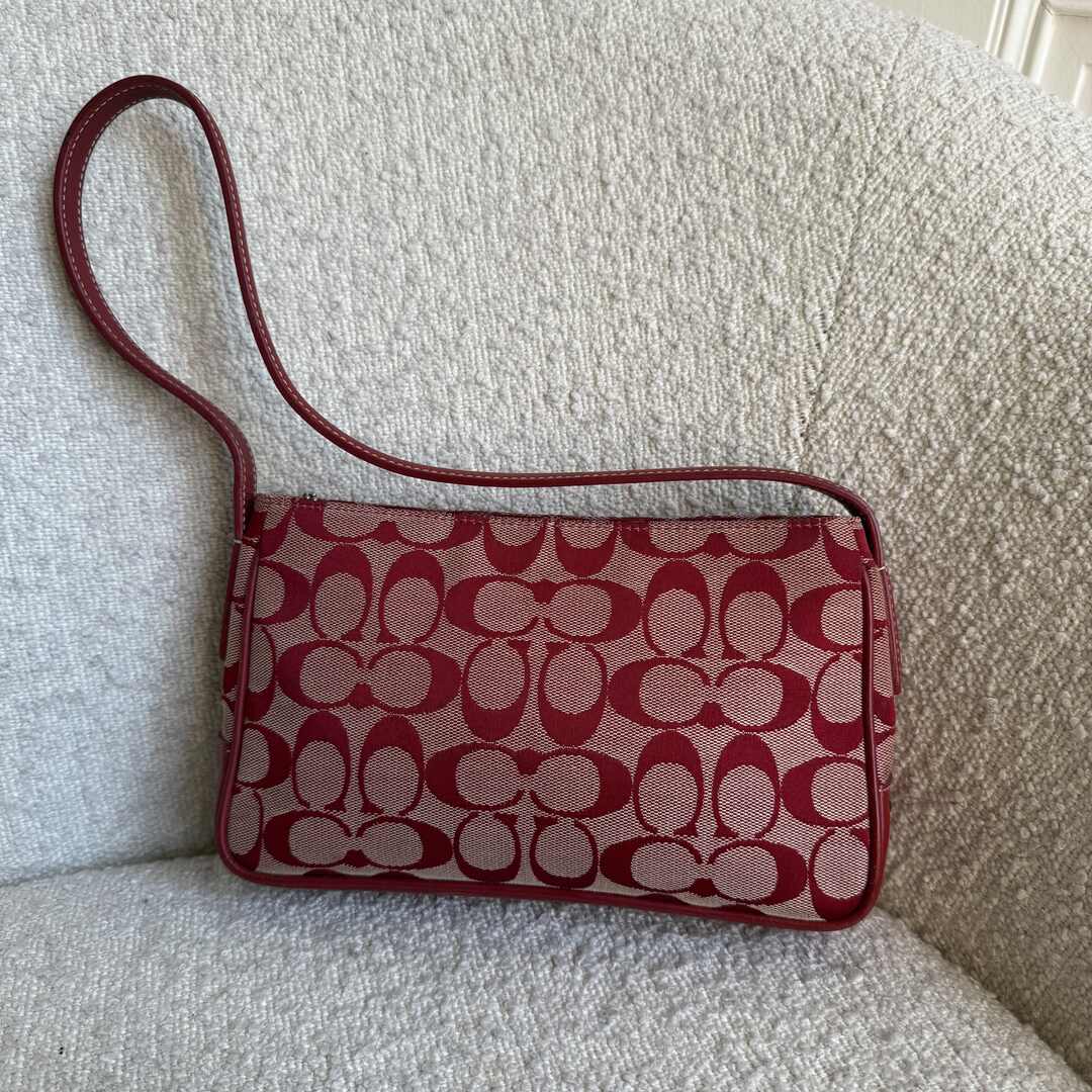 Coach Signature Red Shoulder Bag
