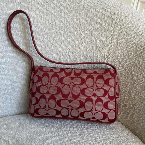 Coach Signature Red Shoulder Bag