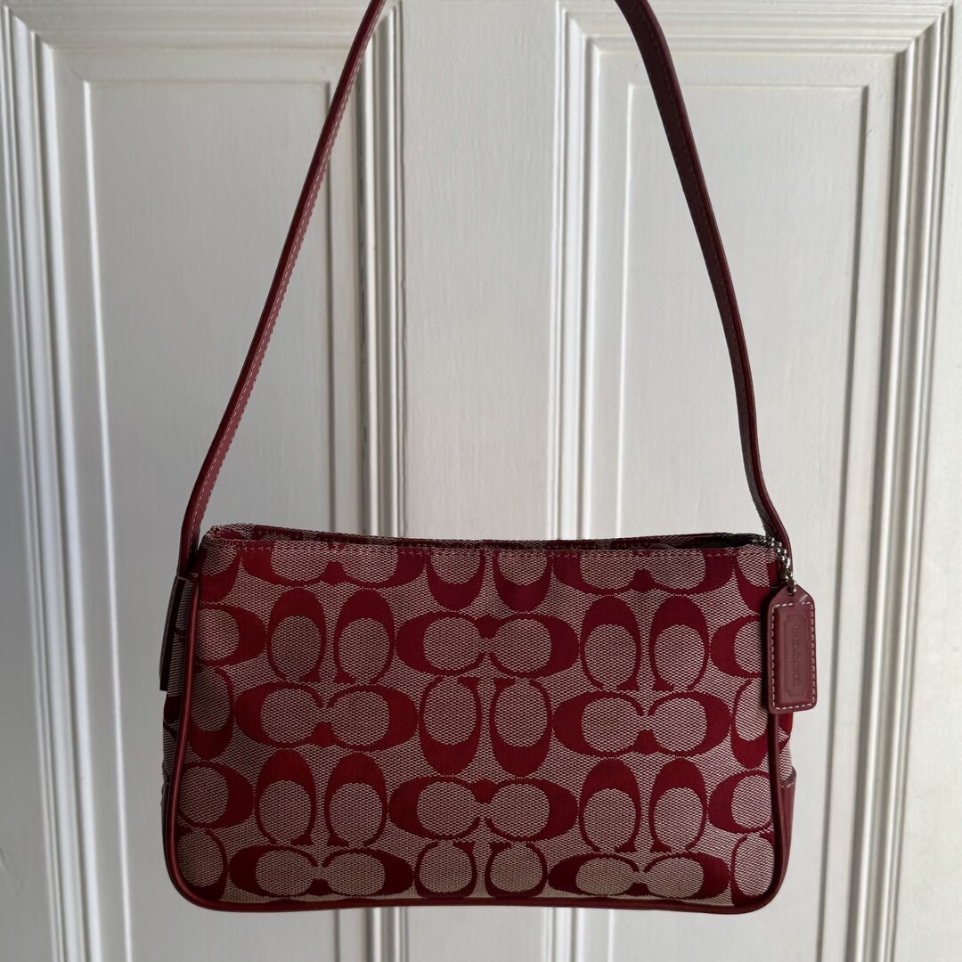 Coach Signature Red Shoulder Bag