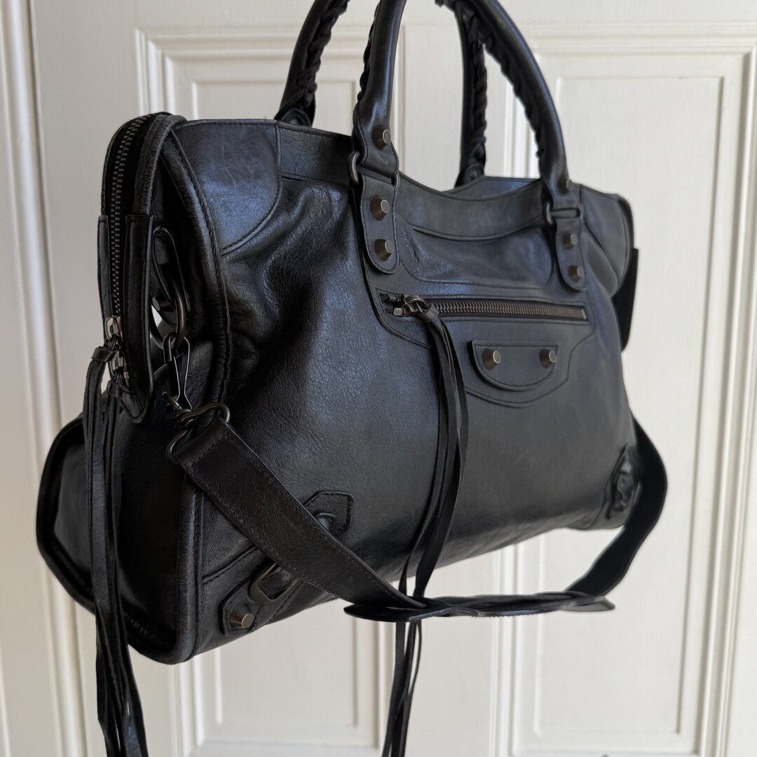 2009 Balenciaga City Leather Black Handbag