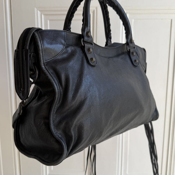 2009 Balenciaga City Leather Black Handbag