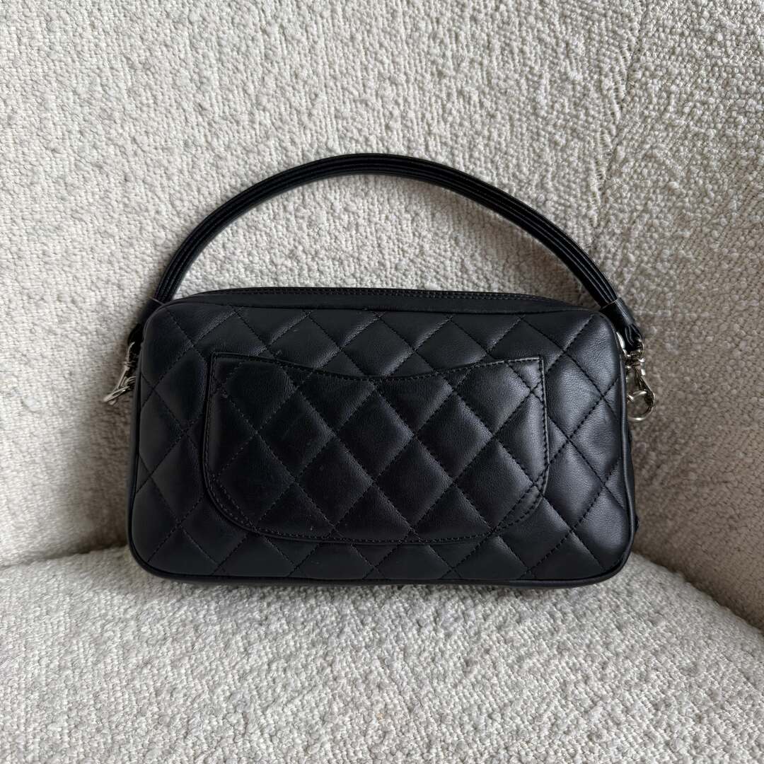 2004 Chanel Cambon Quilted Black Mini Handbag