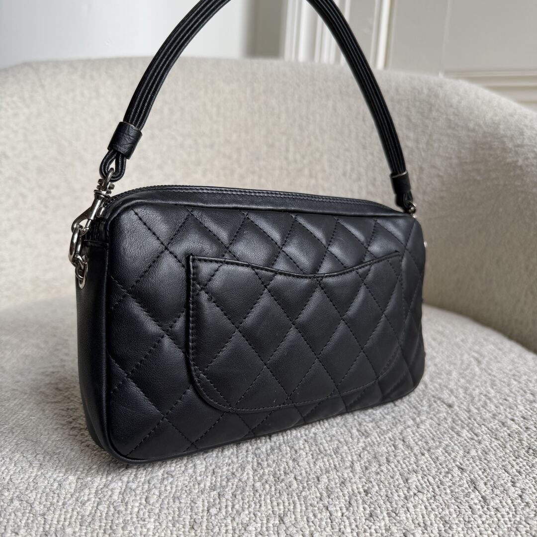 2004 Chanel Cambon Quilted Black Mini Handbag