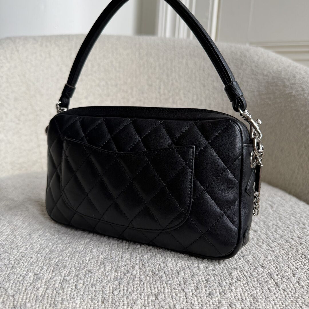 2004 Chanel Cambon Quilted Black Mini Handbag