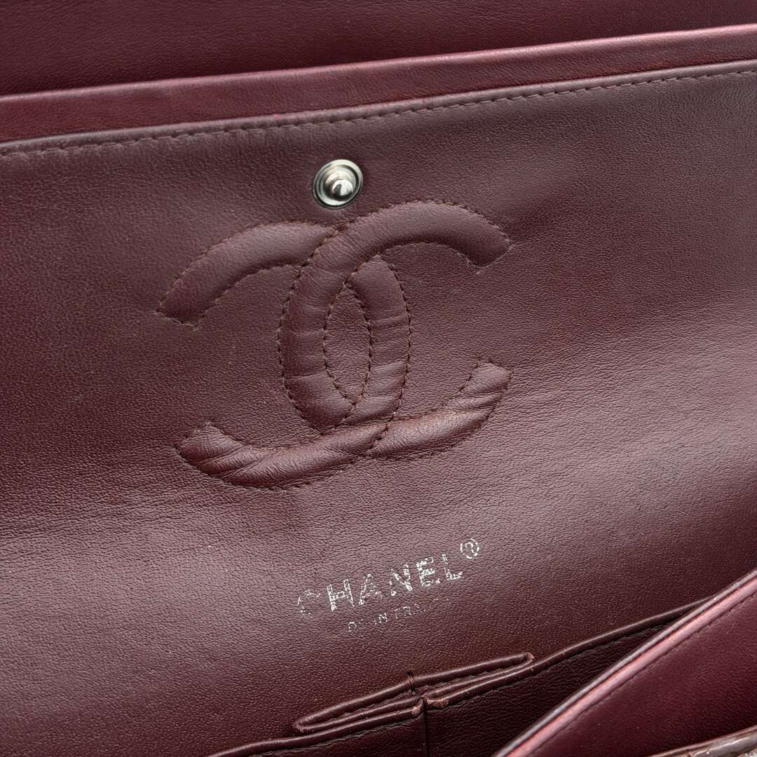 2010 Chanel Timeless Classic Patent Bordeaux Flap Shoulder Bag