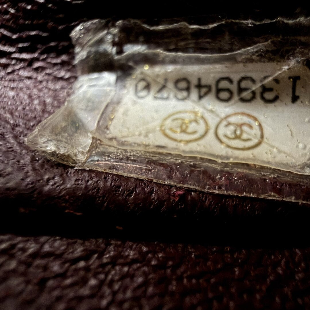 2010 Chanel Timeless Classic Patent Bordeaux Flap Shoulder Bag