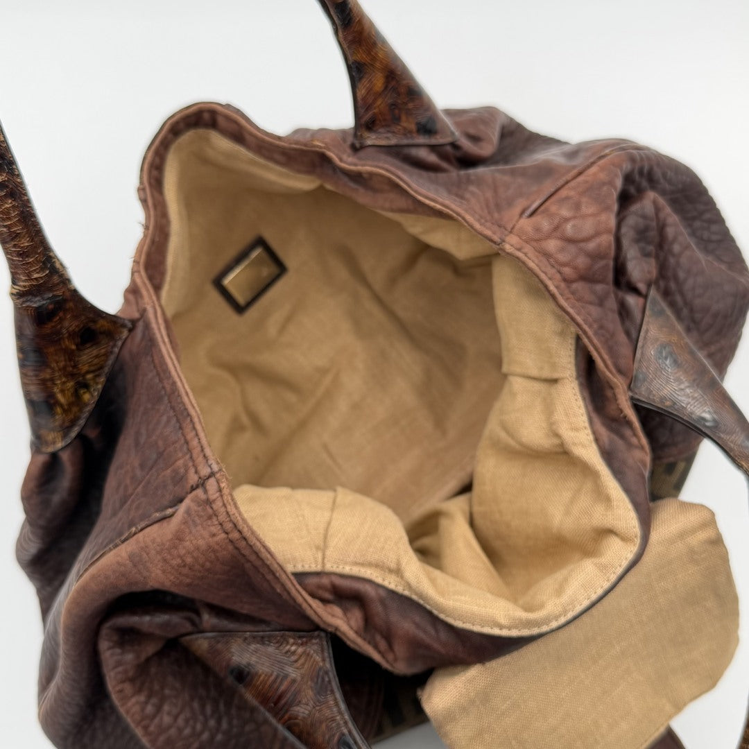 Fendi Zucca Spy Brown Handbag