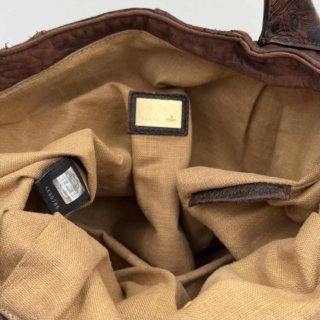 Fendi Zucca Spy Brown Handbag