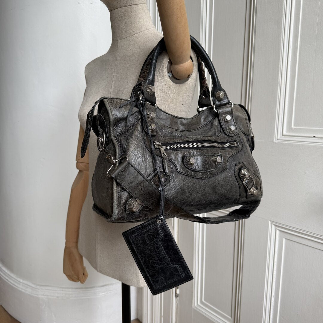 2010 Balenciaga The Giant City 21 Leather Dark Green Bag