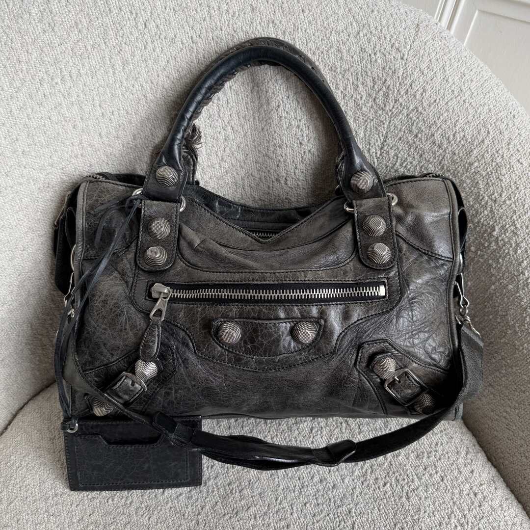 2010 Balenciaga The Giant City 21 Leather Dark Green Bag