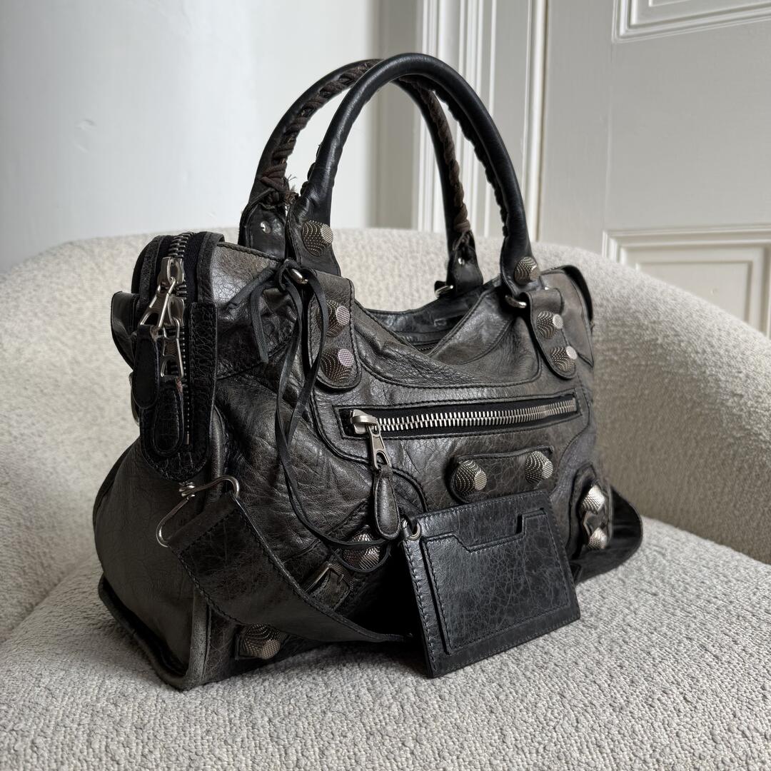 2010 Balenciaga The Giant City 21 Leather Dark Green Bag