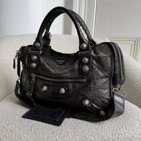 2010 Balenciaga The Giant City 21 Leather Dark Green Bag