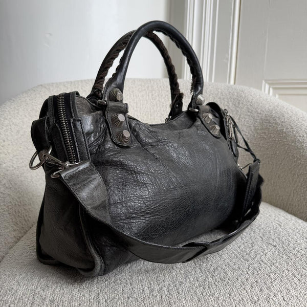 2010 Balenciaga The Giant City 21 Leather Dark Green Bag
