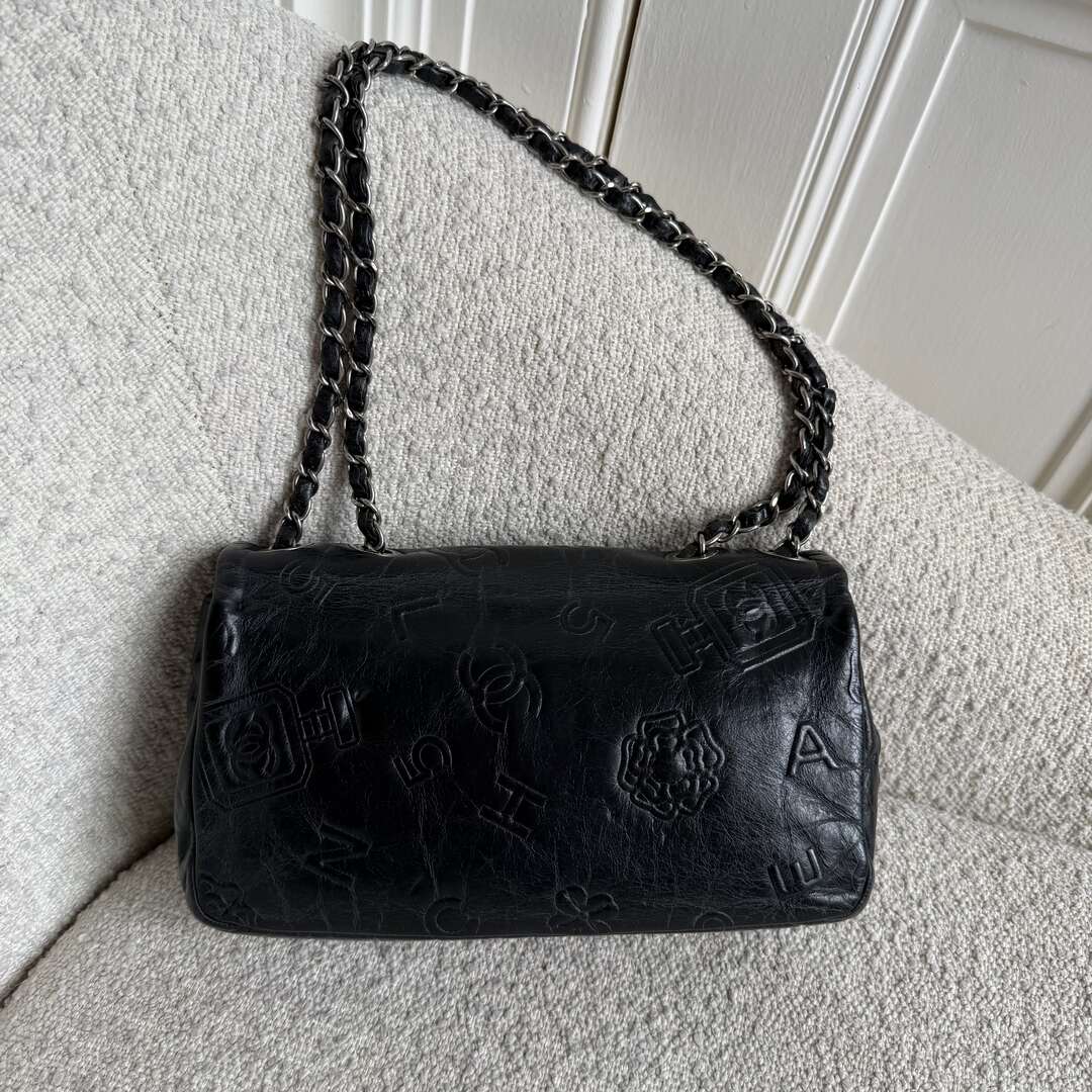 2016 Chanel Icon Precious Symbols Black Flap Shoulder Bag