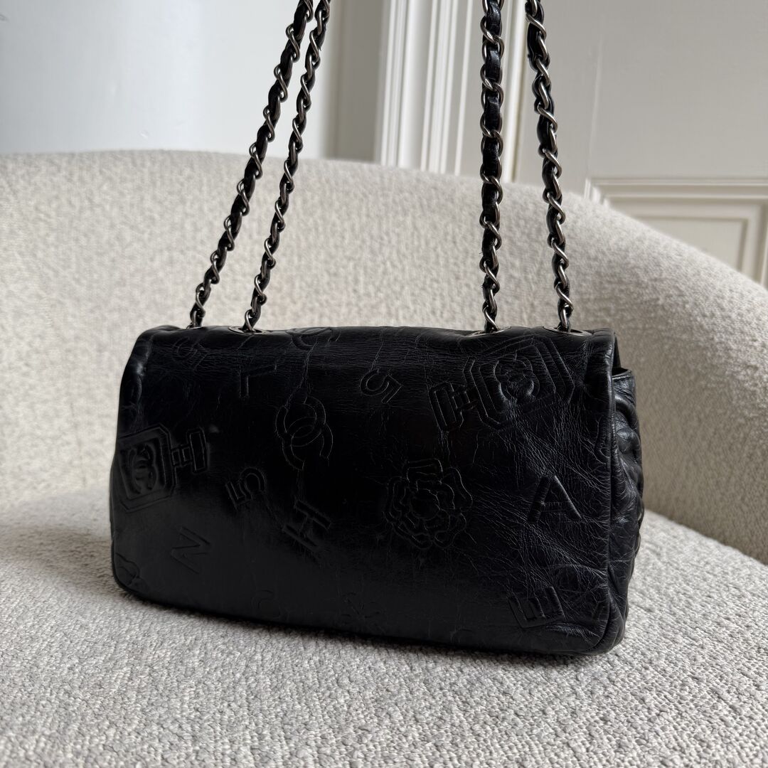 2016 Chanel Icon Precious Symbols Black Flap Shoulder Bag