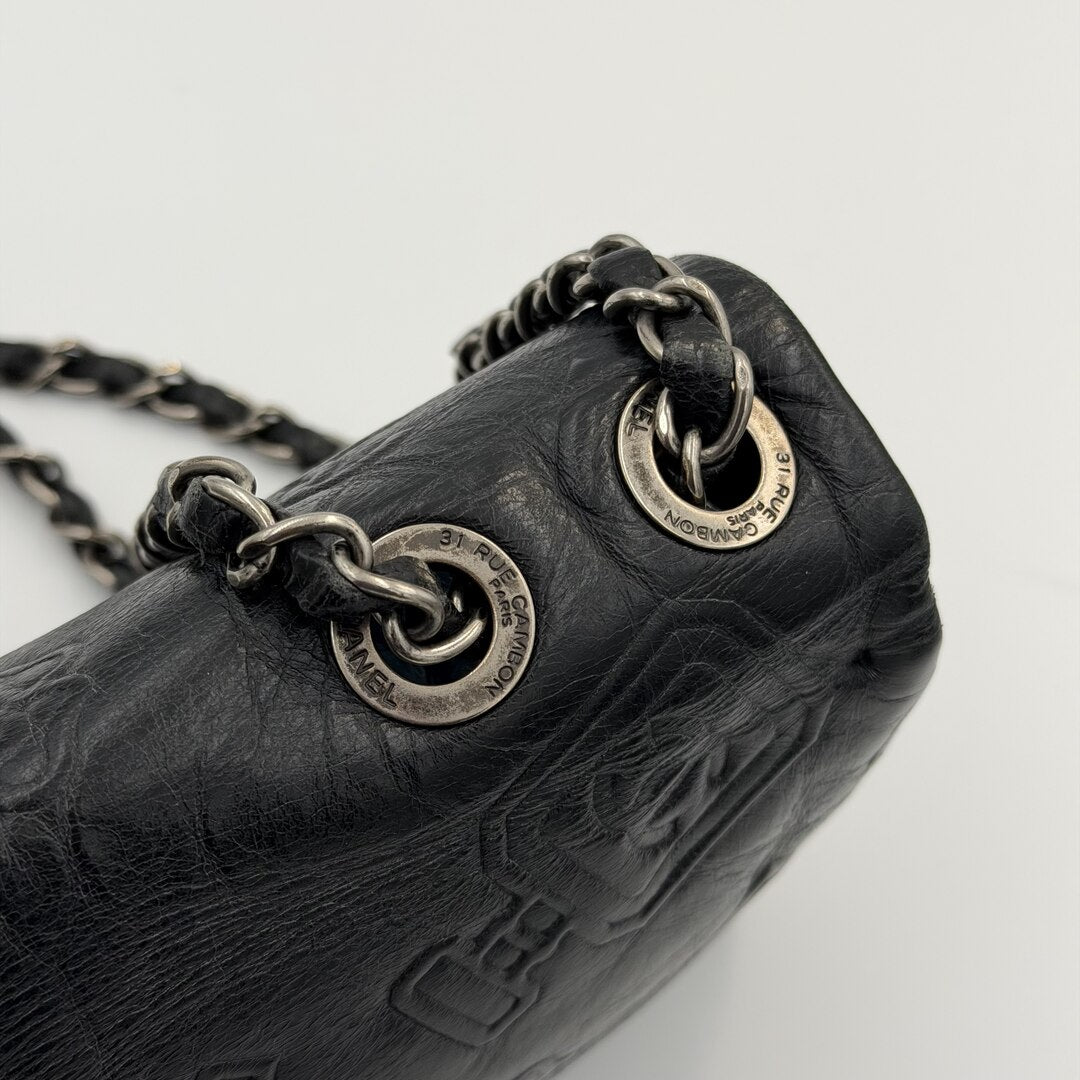 2016 Chanel Icon Precious Symbols Black Flap Shoulder Bag