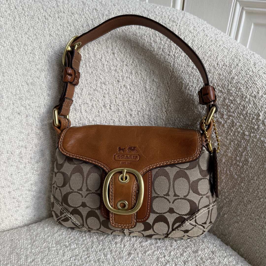 Coach Signature Brown Shoulder Bag