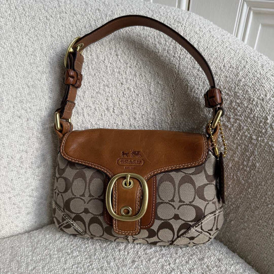 Coach Signature Brown Shoulder Bag