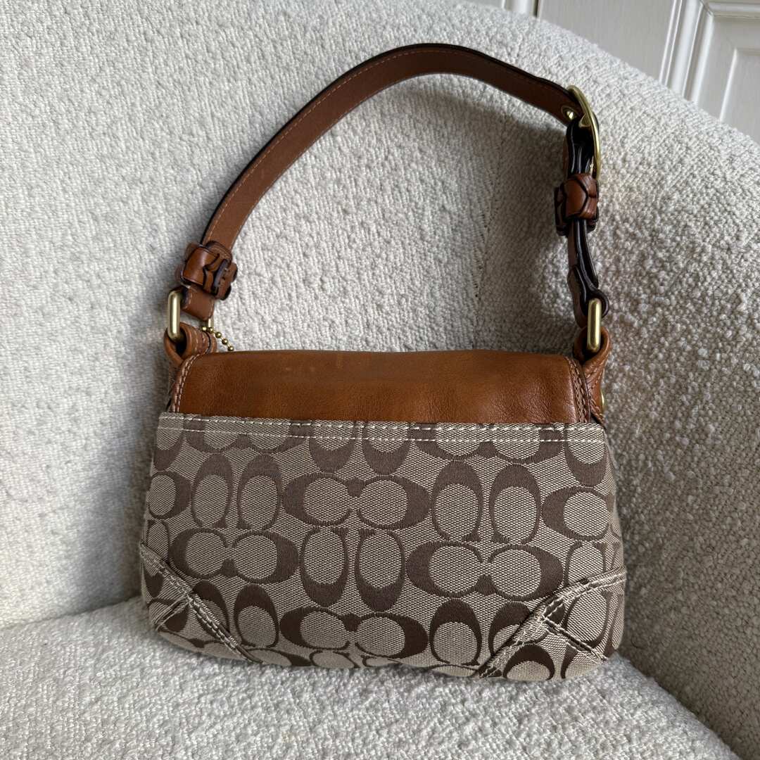 Coach Signature Brown Shoulder Bag