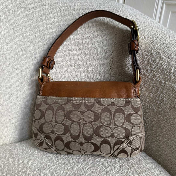 Coach Signature Brown Shoulder Bag