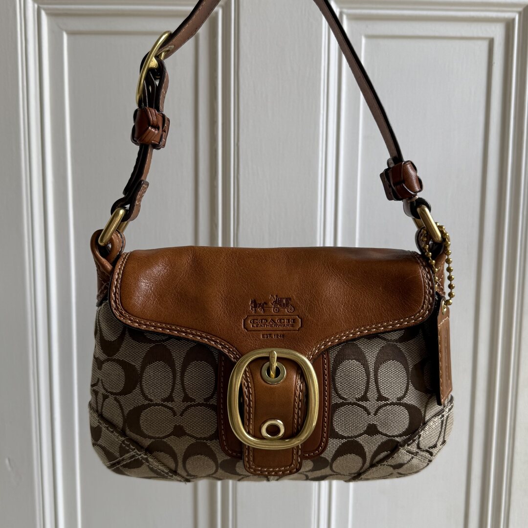 Coach Signature Brown Shoulder Bag