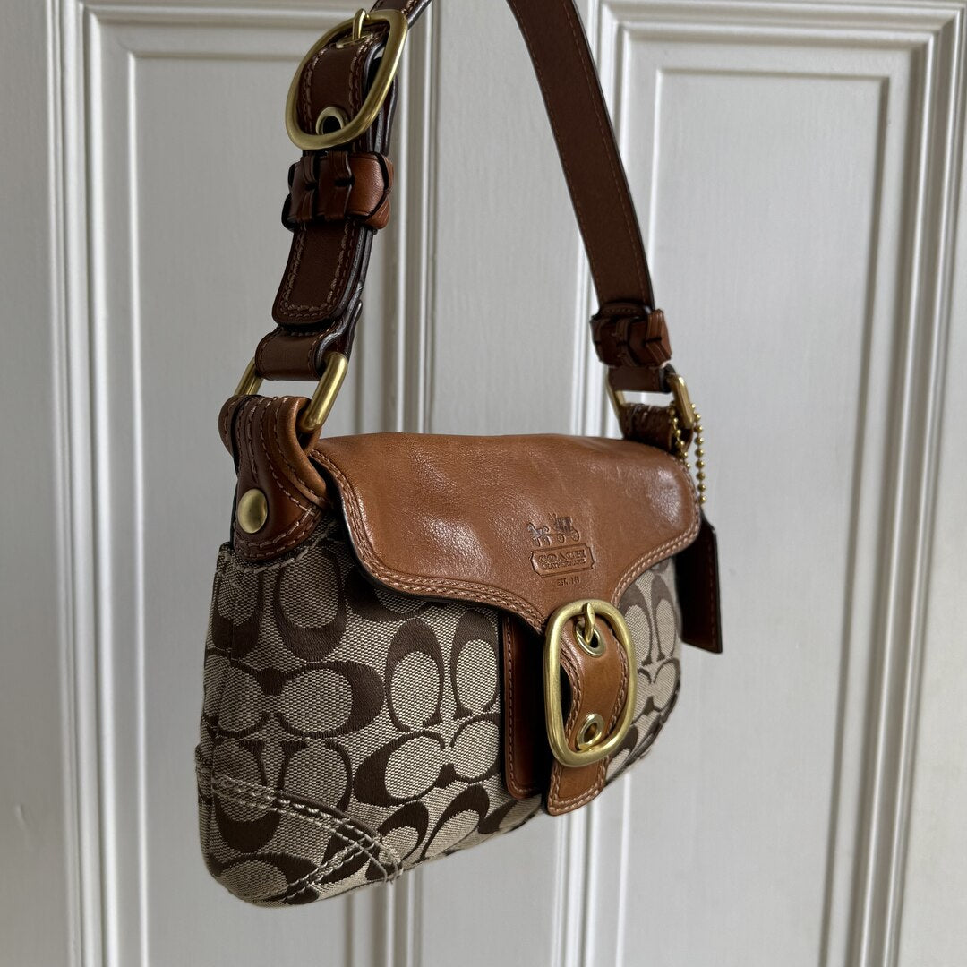 Coach Signature Brown Shoulder Bag