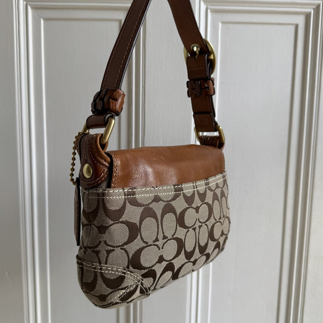 Coach Signature Brown Shoulder Bag