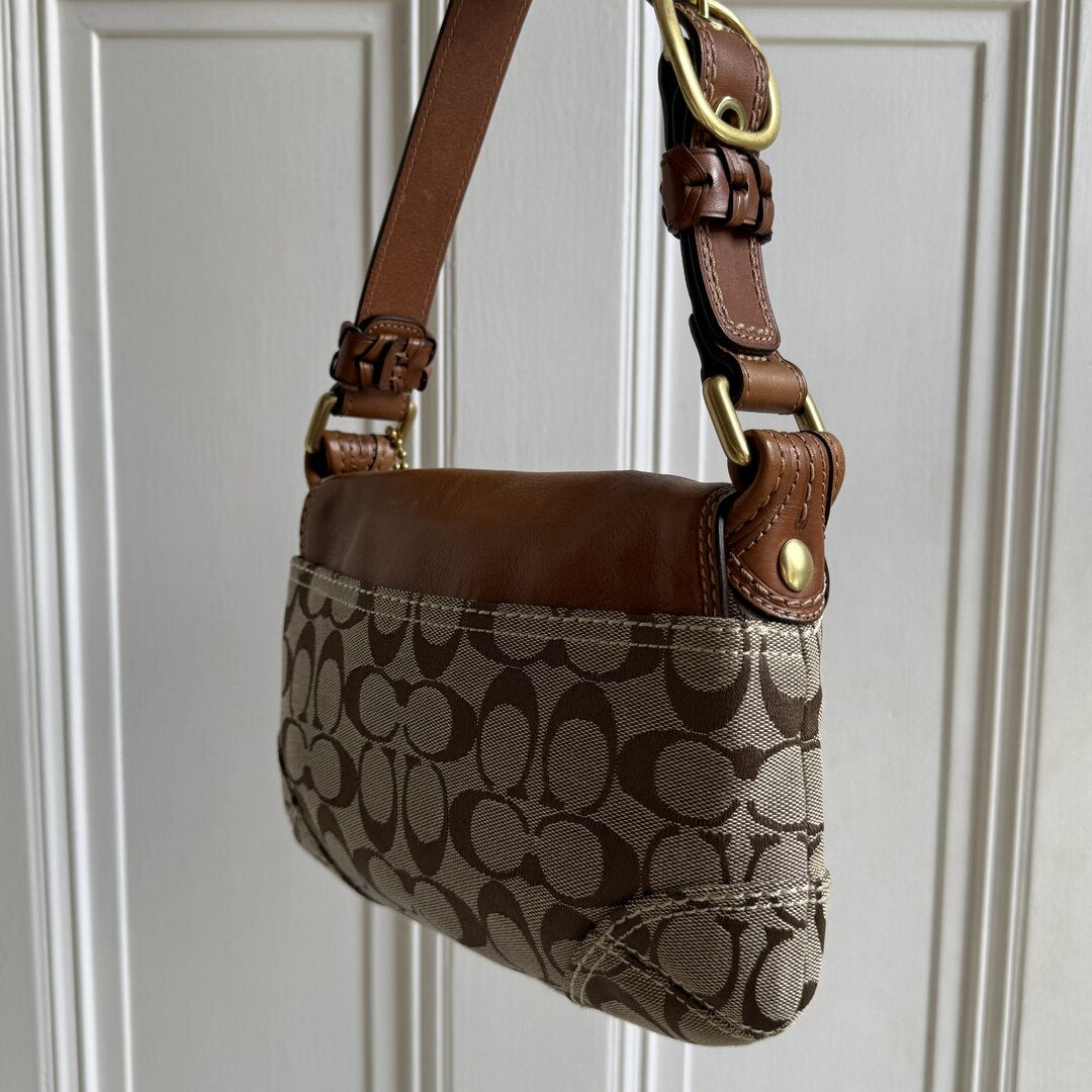 Coach Signature Brown Shoulder Bag