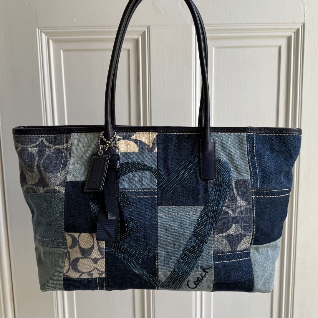 Coach Patchwork Signature Denim Tote Bag