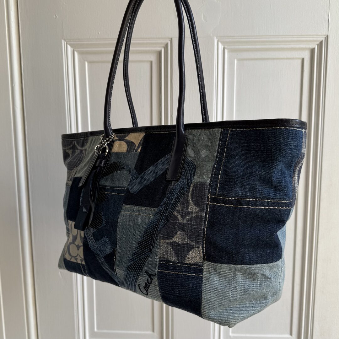 Coach Patchwork Signature Denim Tote Bag