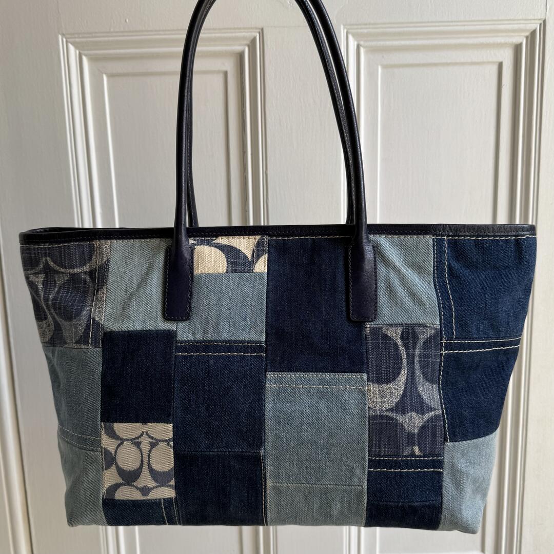 Coach Patchwork Signature Denim Tote Bag