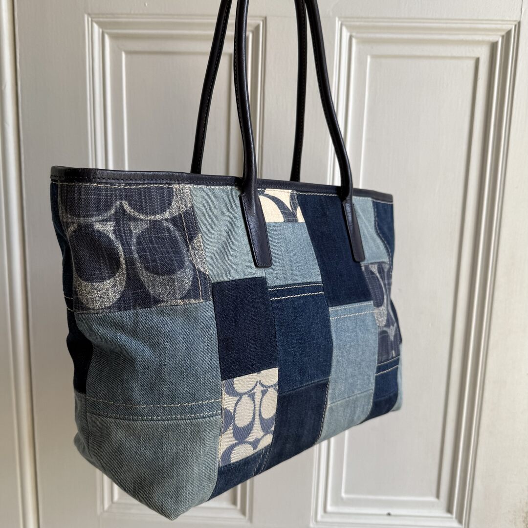 Coach Patchwork Signature Denim Tote Bag