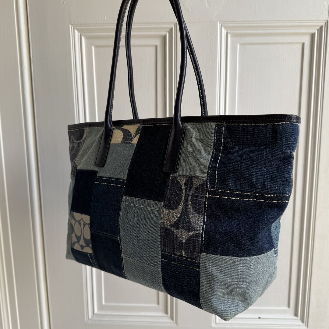 Coach Patchwork Signature Denim Tote Bag
