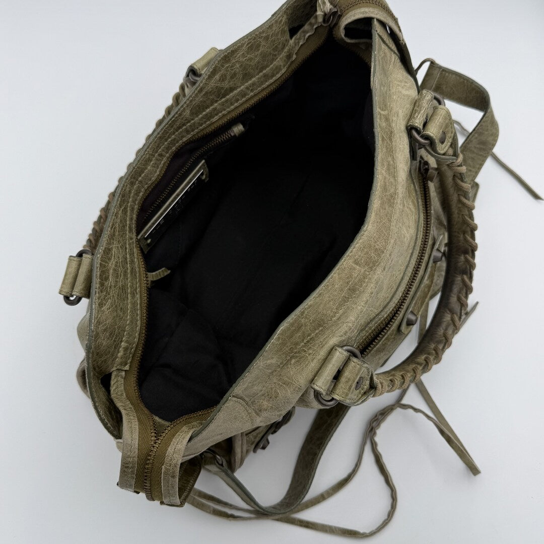 2006 Balenciaga The City Leather Green Handbag