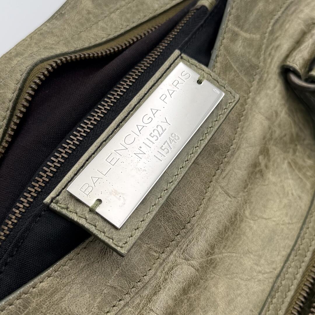 2006 Balenciaga The City Leather Green Handbag