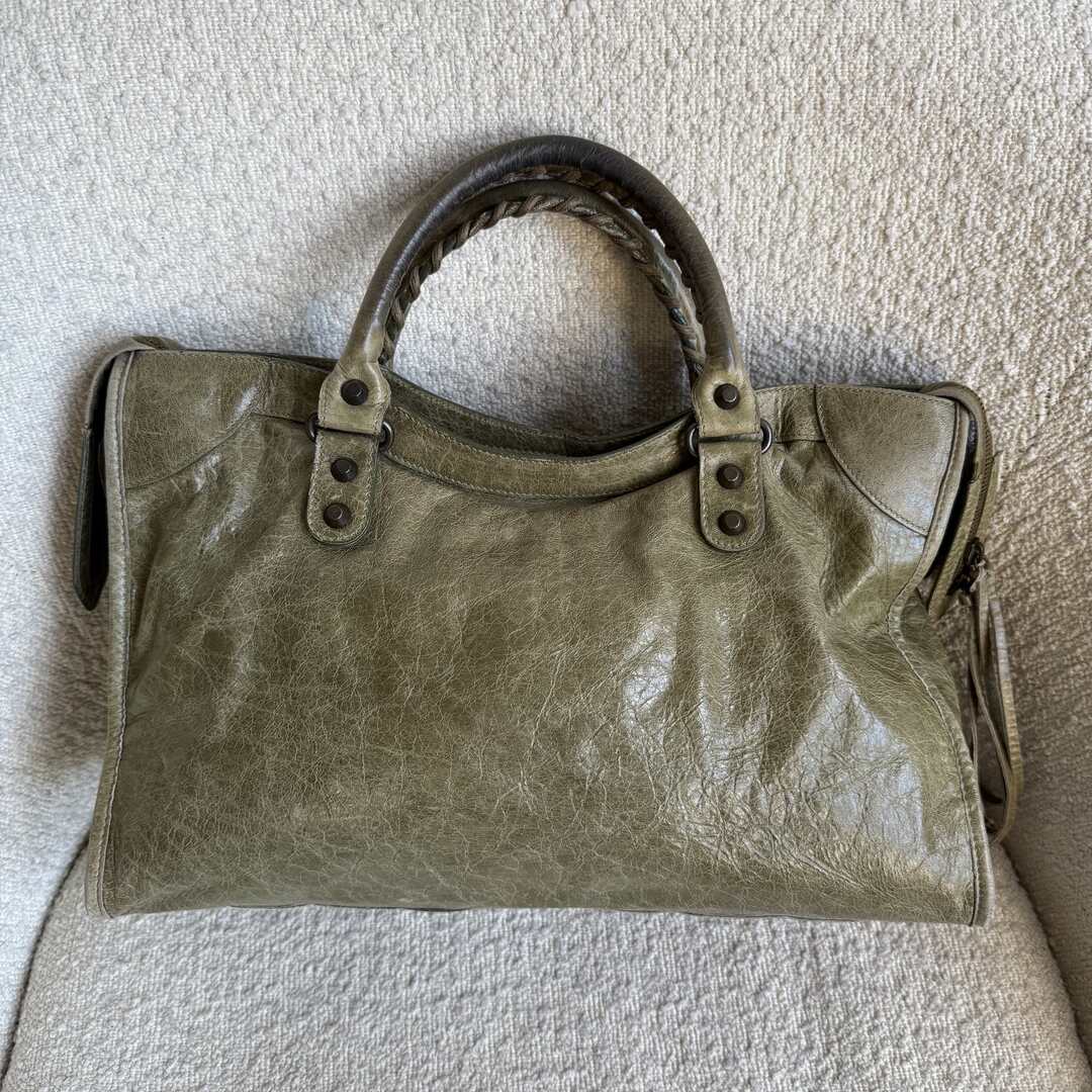2006 Balenciaga The City Leather Green Handbag