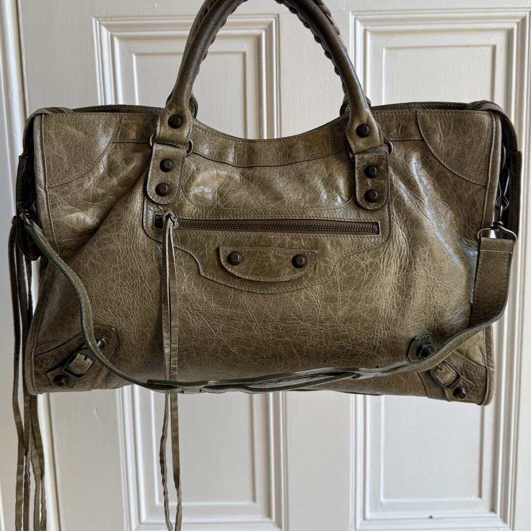 2006 Balenciaga The City Leather Green Handbag