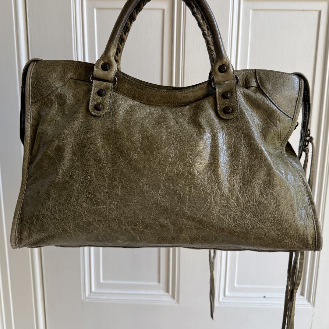 2006 Balenciaga The City Leather Green Handbag