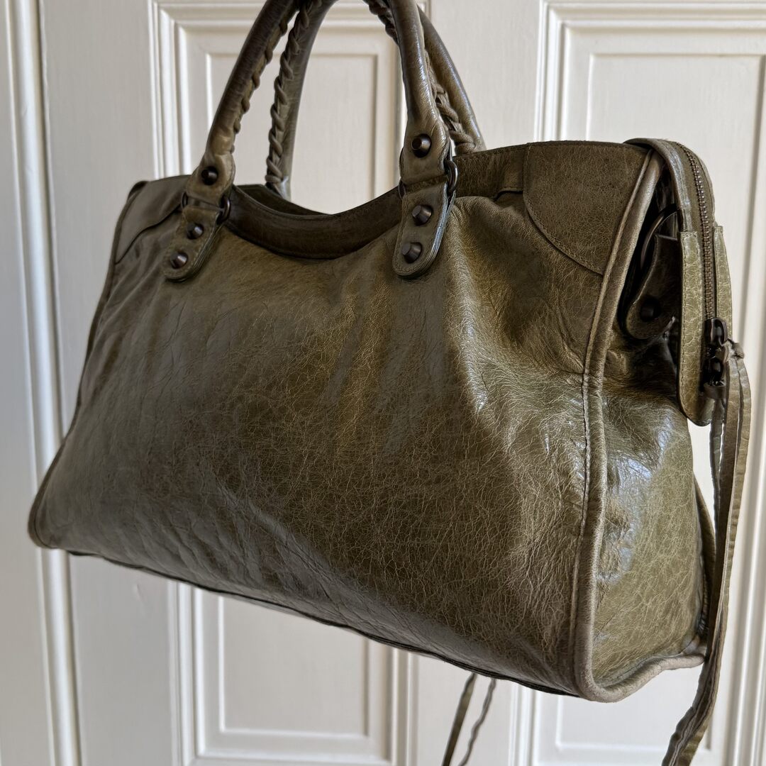 2006 Balenciaga The City Leather Green Handbag